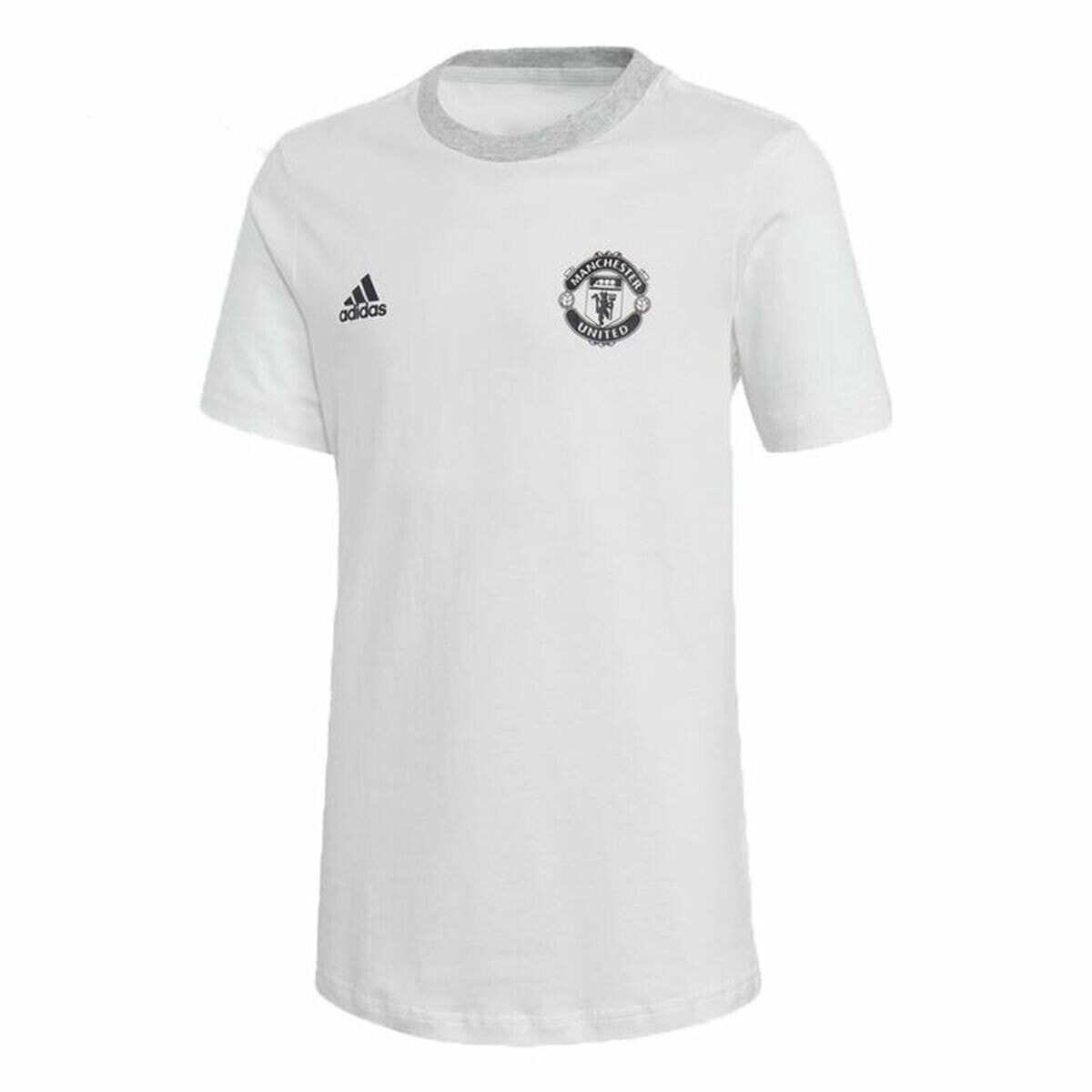 Children's Short Sleeved Football Shirt Adidas Manchester United White
