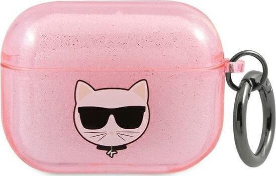 Karl Lagerfeld Etui ochronne KLA3UCHGP Glitter Choupette do AirPods 3 różowe