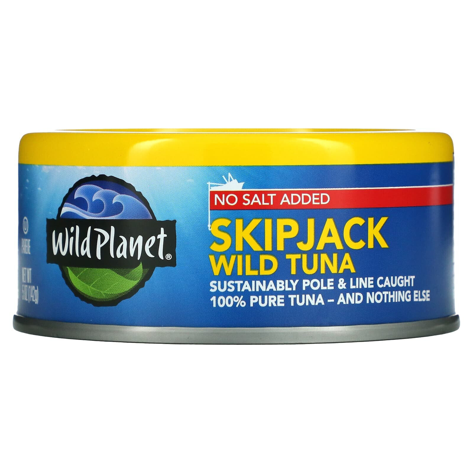 Wild Planet, SkipJack, солидный светлый дикий тунец в чистом оливковом масле, 80 г (2,82 унции)