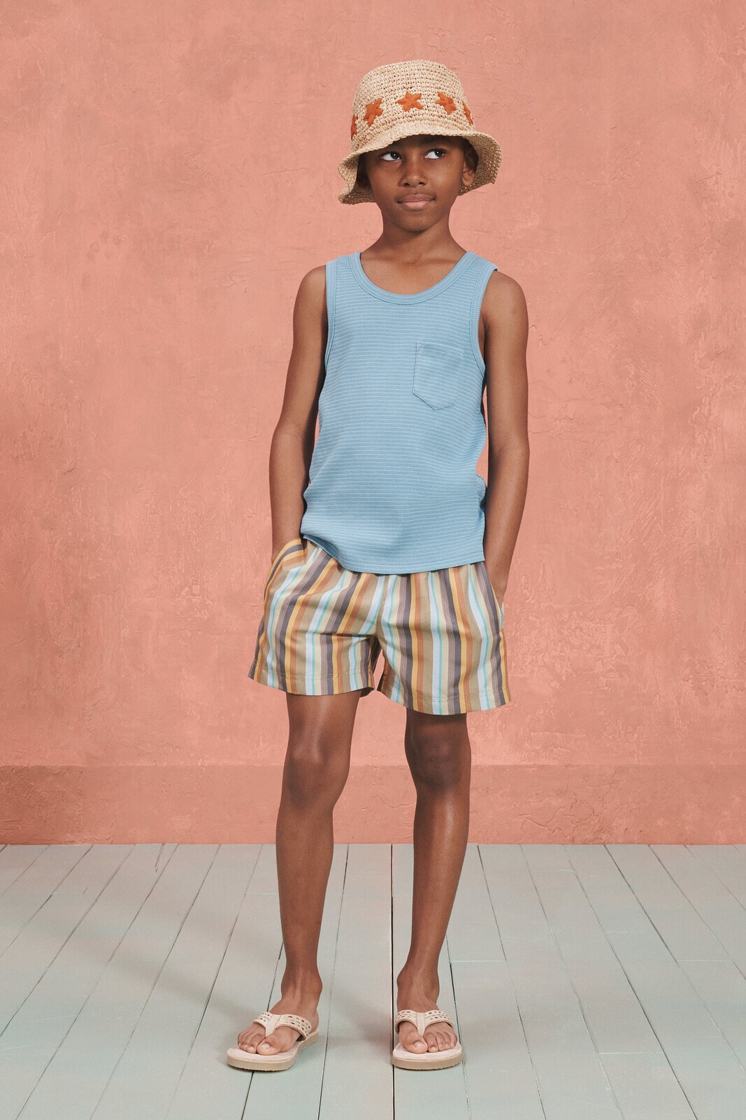 Striped bermuda swim shorts - limited edition