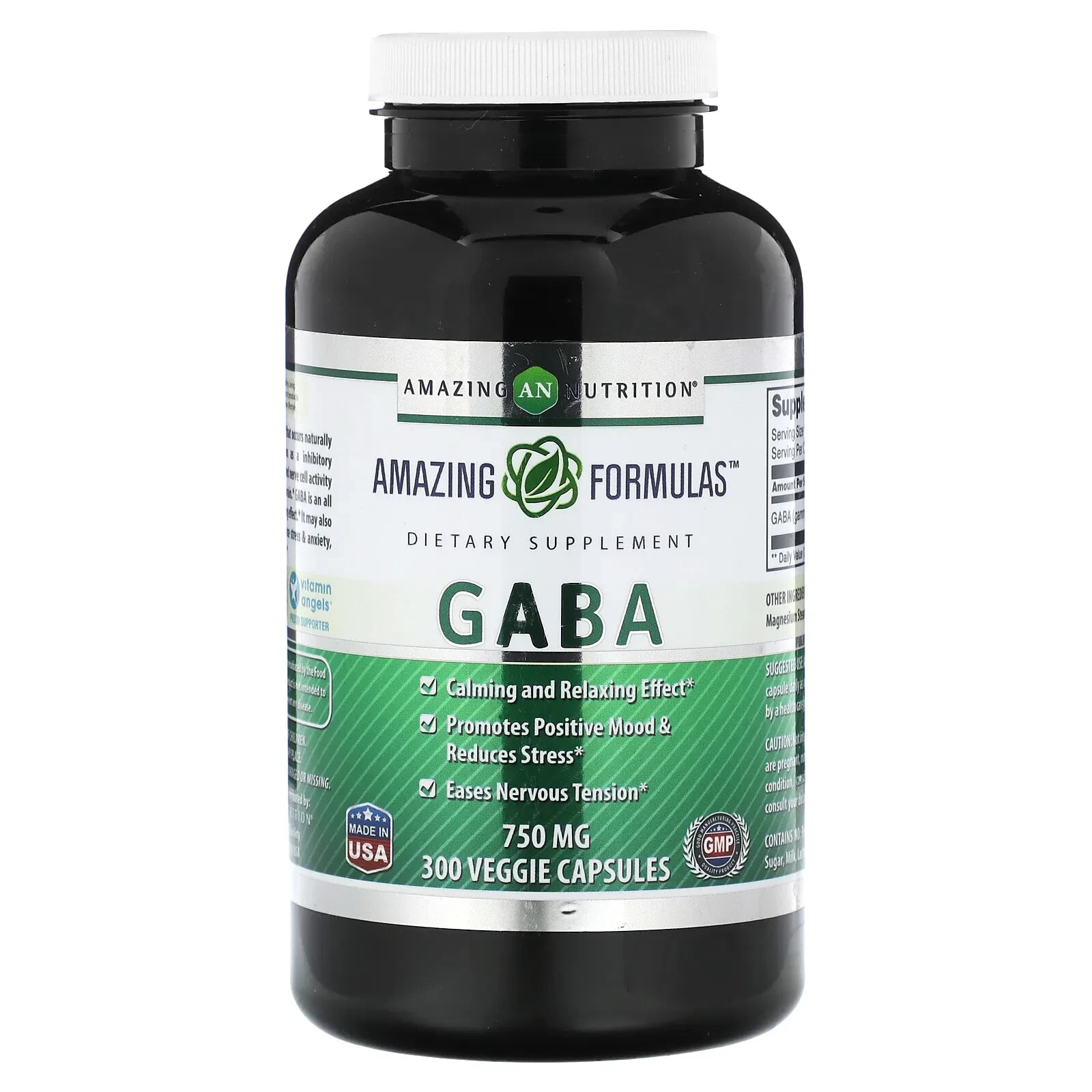 Gaba, 750 mg, 100 Veggie Capsules