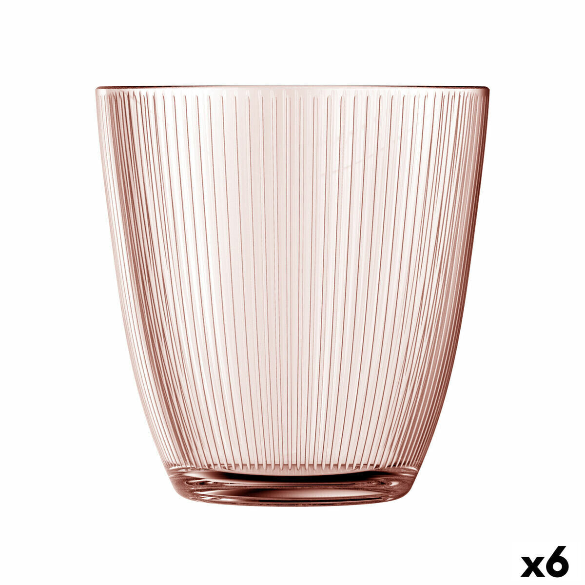 Glass Luminarc Concepto Stripy Pink Glass (310 ml) (6 Units)