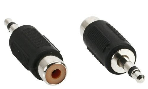 InLine 99326 кабельный разъем/переходник 3.5mm RCA Черный