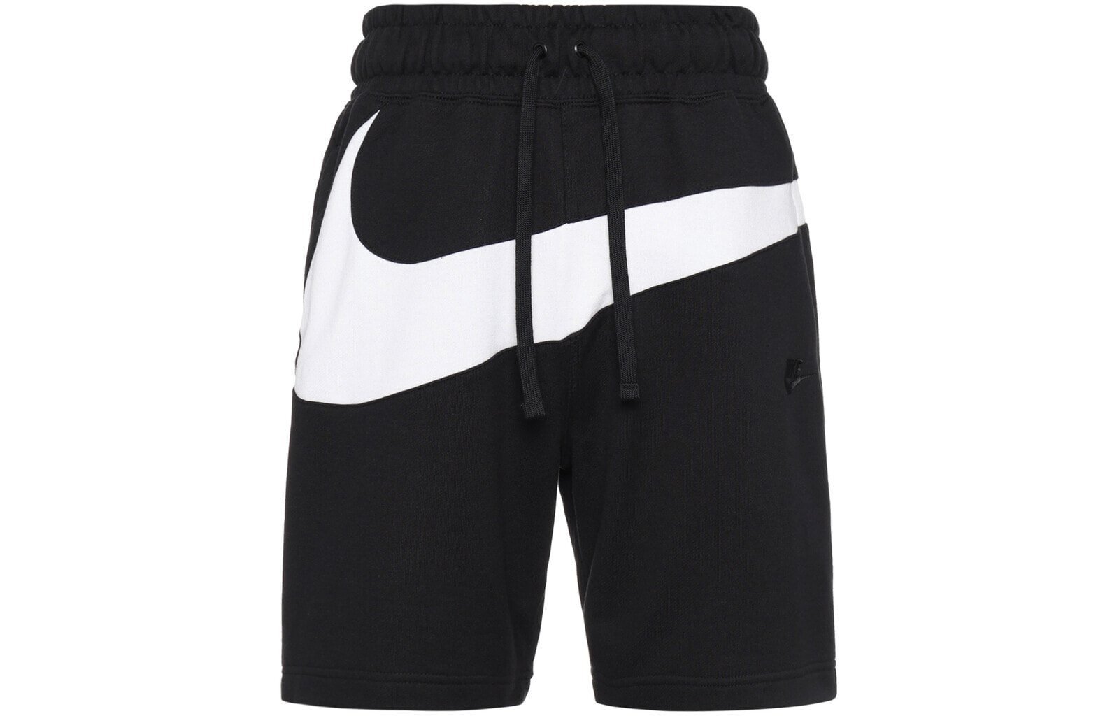 Nike big swoosh 大Logo纯色系带运动直筒休闲短裤 男款 黑色 / Шорты Nike AR3162-010 Big Swoosh