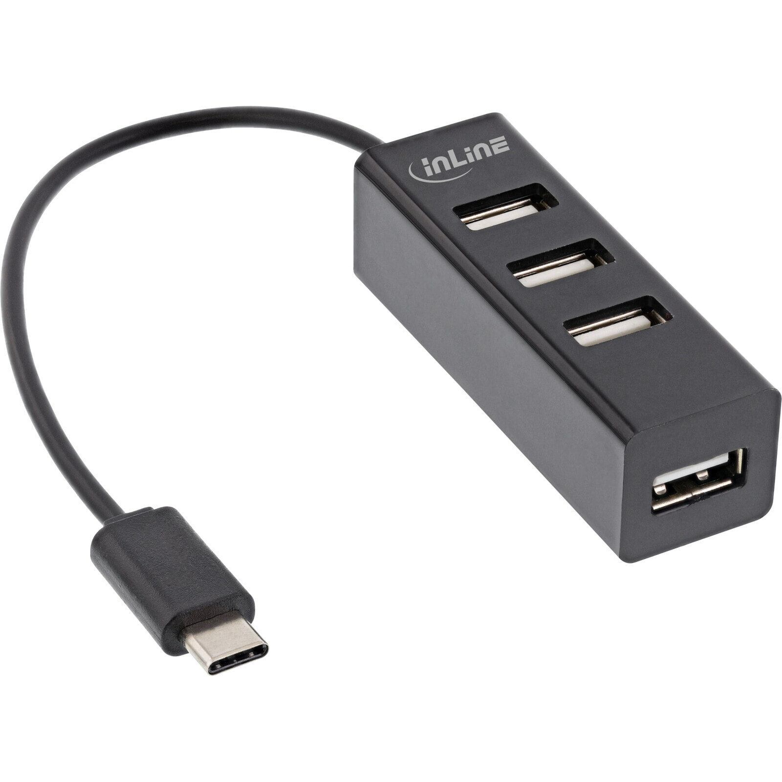 USB 2.0 4-Port Hub - USB-C male to 4x USB-A female - cable 15cm