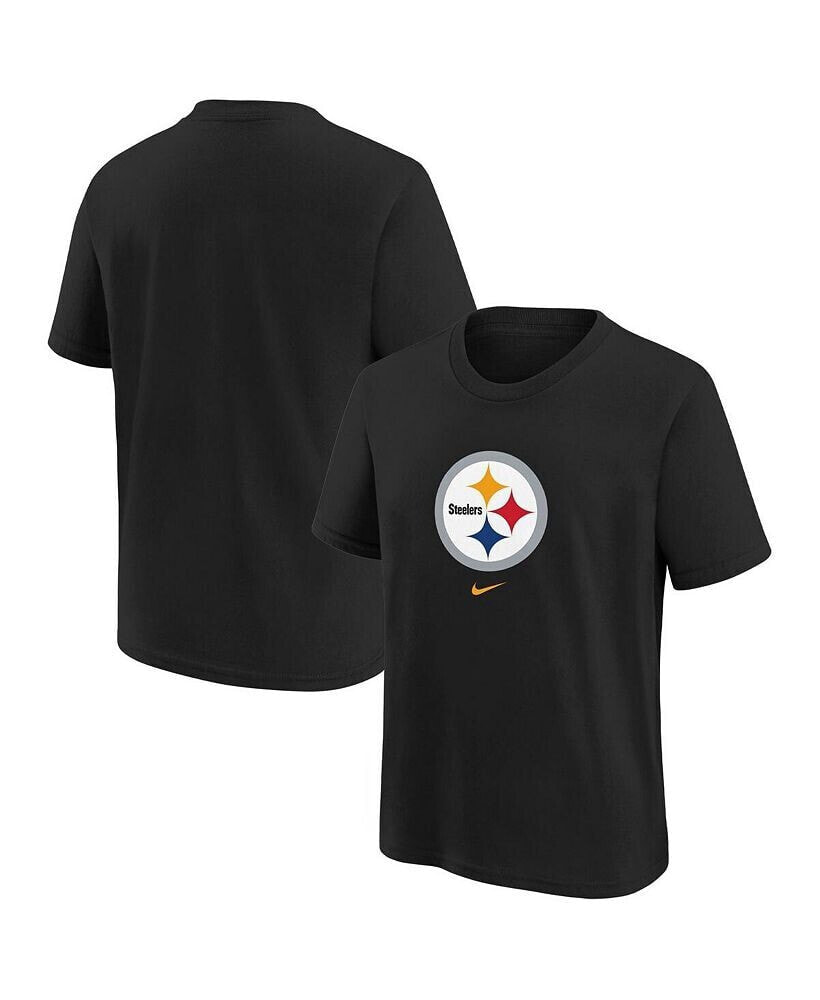 Nike little Boys Black Pittsburgh Steelers Team Wordmark T-shirt