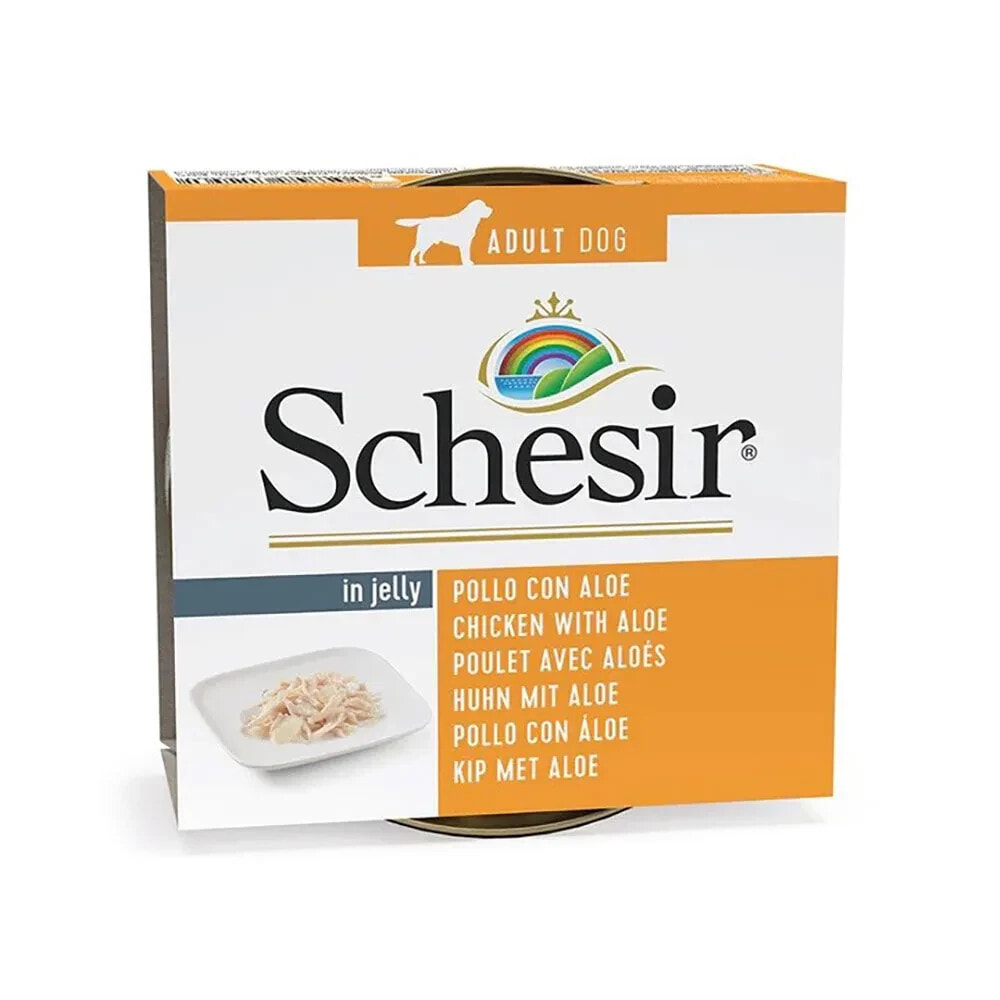 SCHESIR In jelly chicken with aloe wet dog food 150g