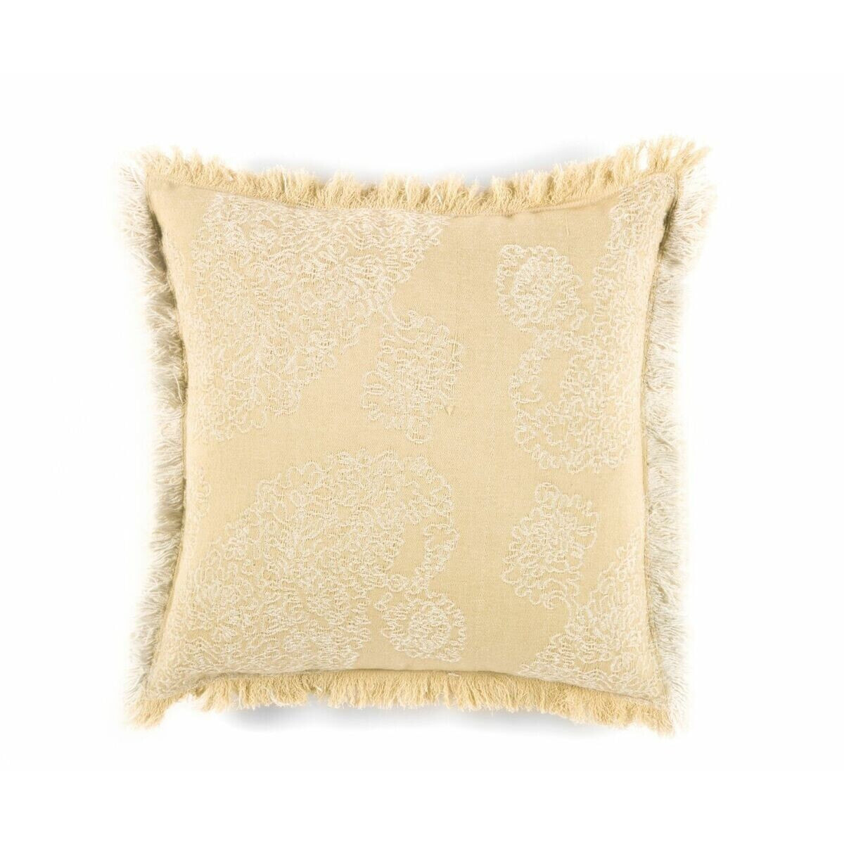 Cushion Alexandra House Living BLOSSOM Beige 45 x 10 x 45 cm