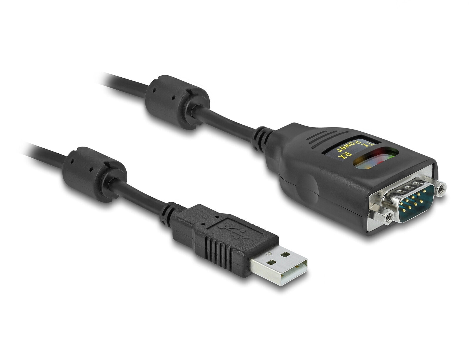 64154 - Black - 2 m - USB Type-A - RS-232 - Male - Male
