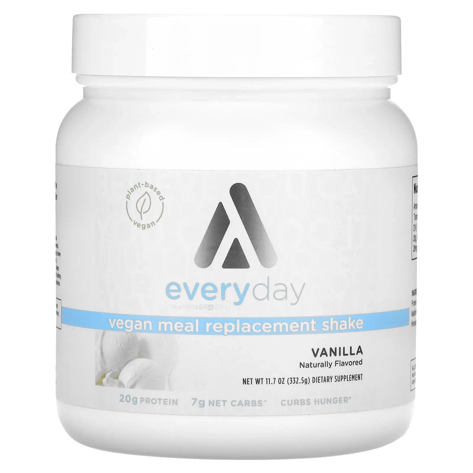 Vegan Meal Replacement Shake, Vanilla, 11.7 oz (332.5 g)