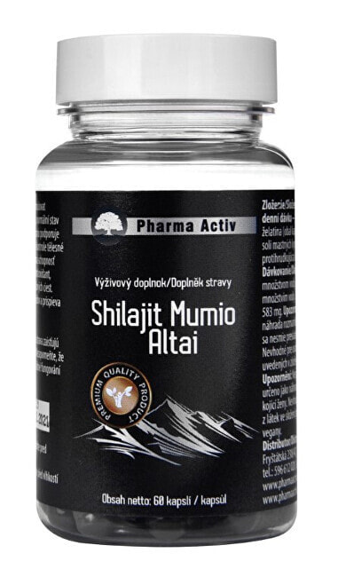 Pharma Activ Shilajit Mumio обладает Мумие для стимулирования организма и поддерживать нормальную иммунную функцию 60 таблеток