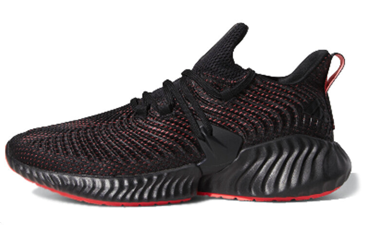 adidas Alphabounce Instinct 阿尔法 潮流 防滑耐磨 低帮 跑步鞋 男款 黑红 / Кроссовки Adidas Alphabounce Instinct D96536