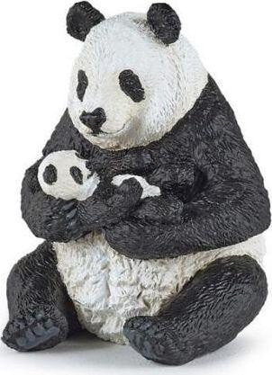 Игровая фигурка Papo Сидящая панда с детенышем