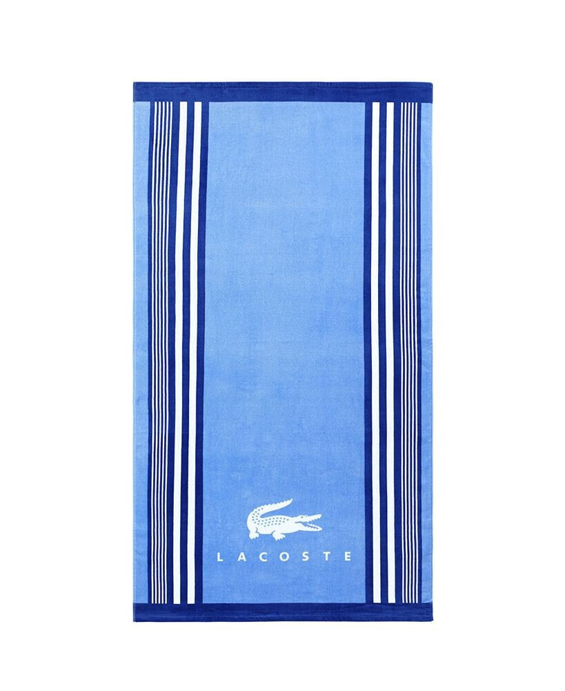 Lacoste Home oki Striped Cotton Beach Towel