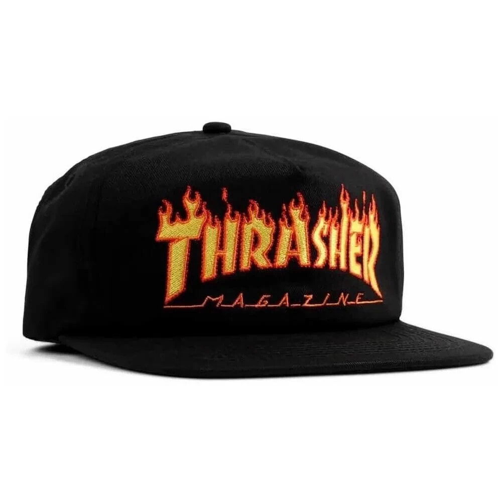 THRASHER Flame Emboidery Snapback Cap