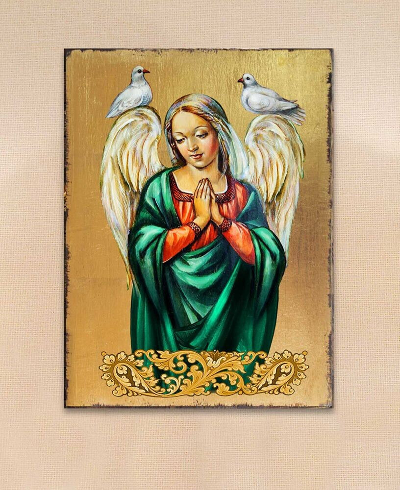 Designocracy icon Praying Angel Wall Art on Wood 16