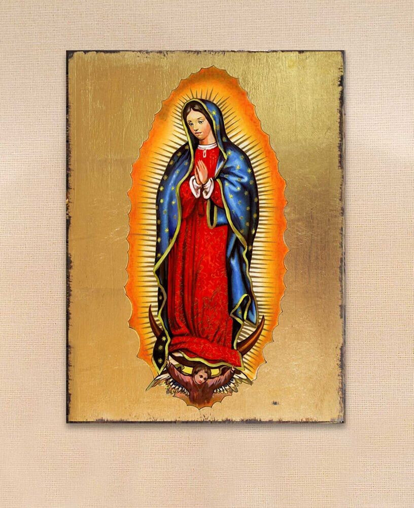 Designocracy icon Lady of Guadalupe Wall Art on Wood 16