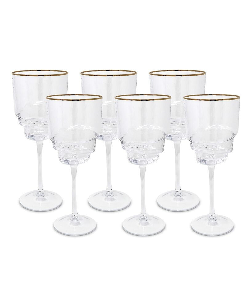 Vivience shaped Bottom Rim Water Glasses, Set of 6