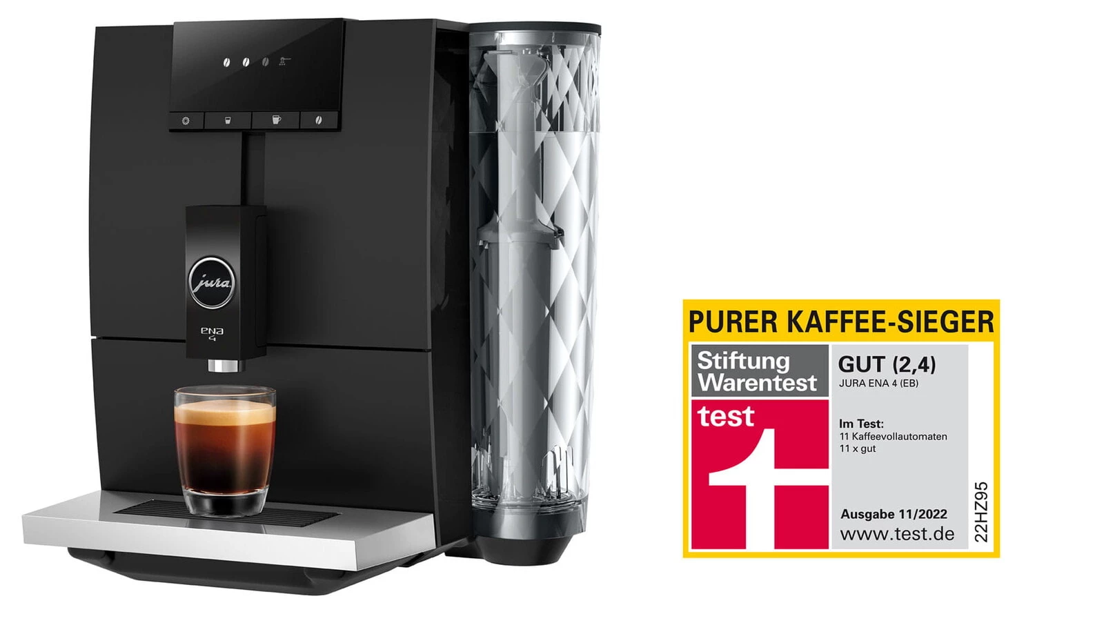 ENA 4 Kaffeevollautomat Full Metropolitan Black (EB) - Einfach guter Kaffee 15501