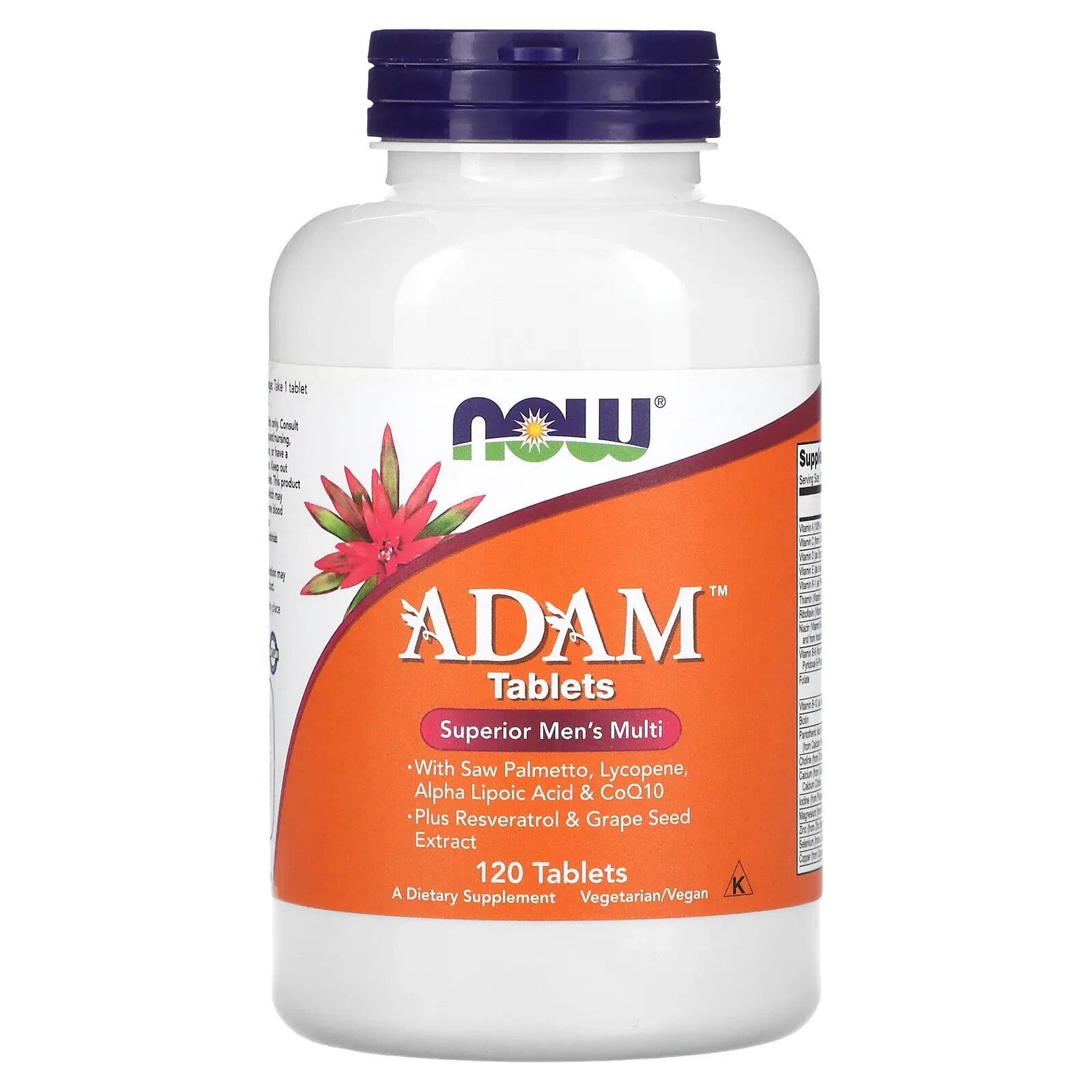 Now Foods, ADAM, превосходные мультивитамины для мужчин, 90 растительных капсул