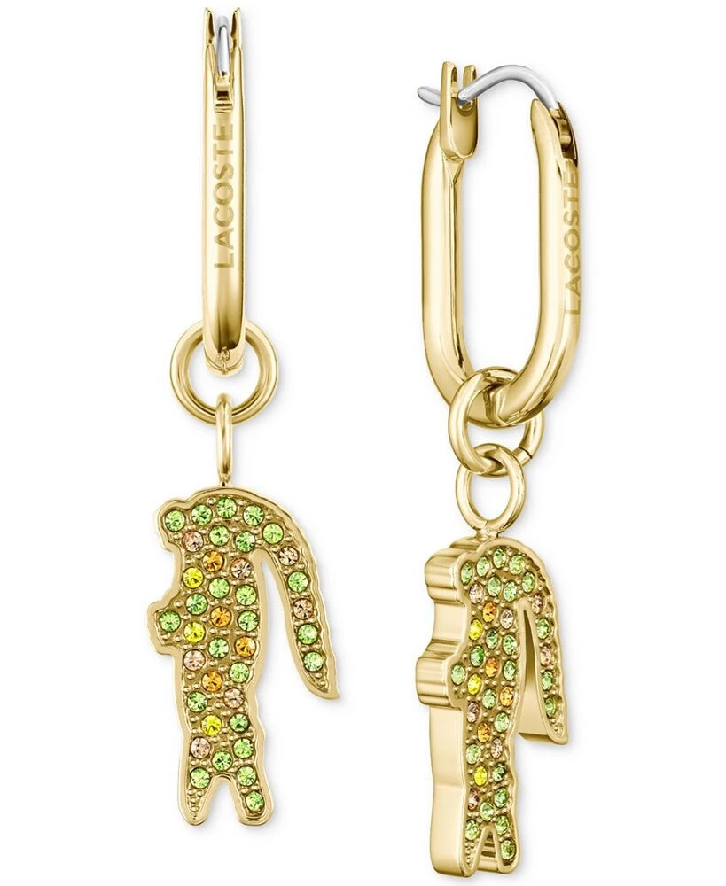 Lacoste multicolor Crystal Crocodile Drop Earrings