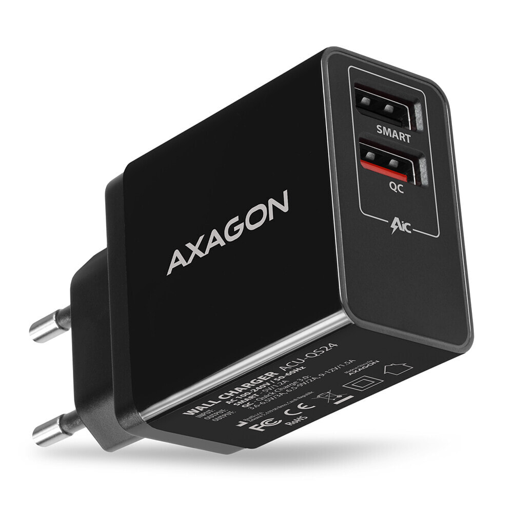 AXAGON ACU-QS24 - Indoor - AC - 12 V - Black