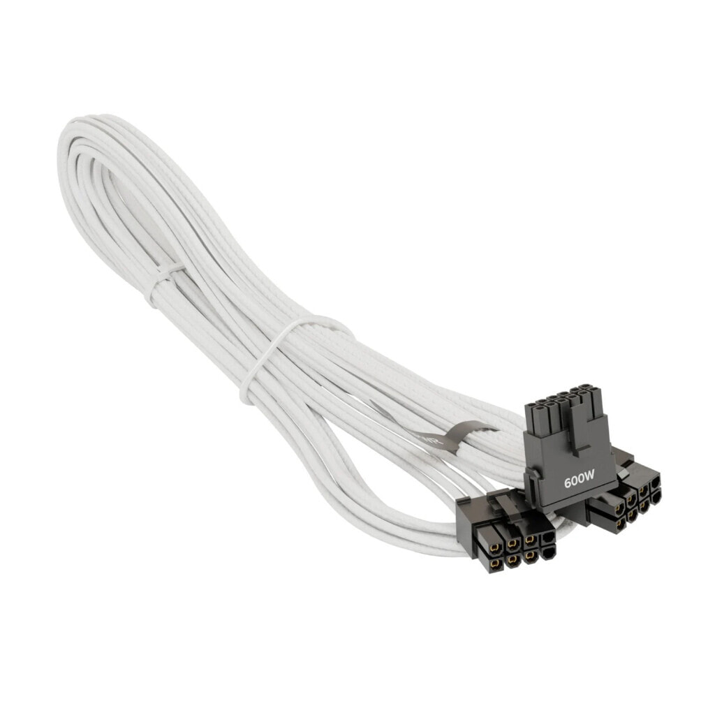 Kabel 750 mm 90Grad White für GPU 16Pin max 600Watt