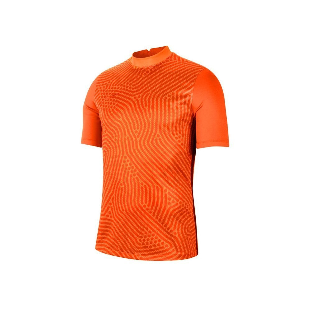 Мужская футболка спортивная оранжевая с геометрическим принтом Nike Gardien Iii GK