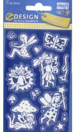 Avery Zweckform Glow in the Dark Stickers - Elves / Butterflies (162275)