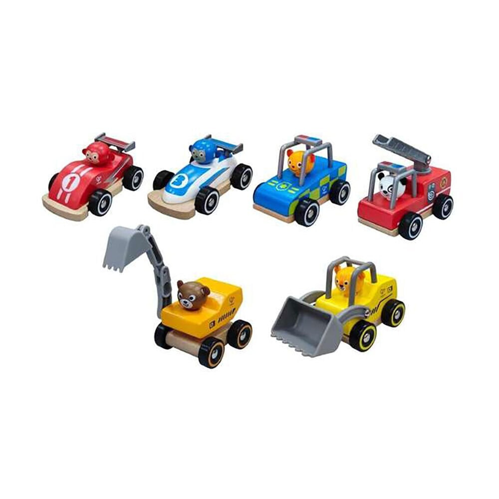 HAPE Wild Riders Wood Vehicles With Driver Animals