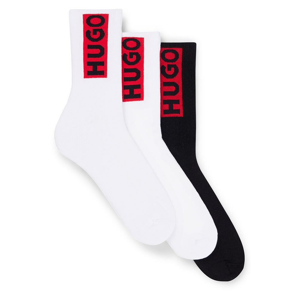 HUGO Logo Design 10253529 Socks 3 Pairs