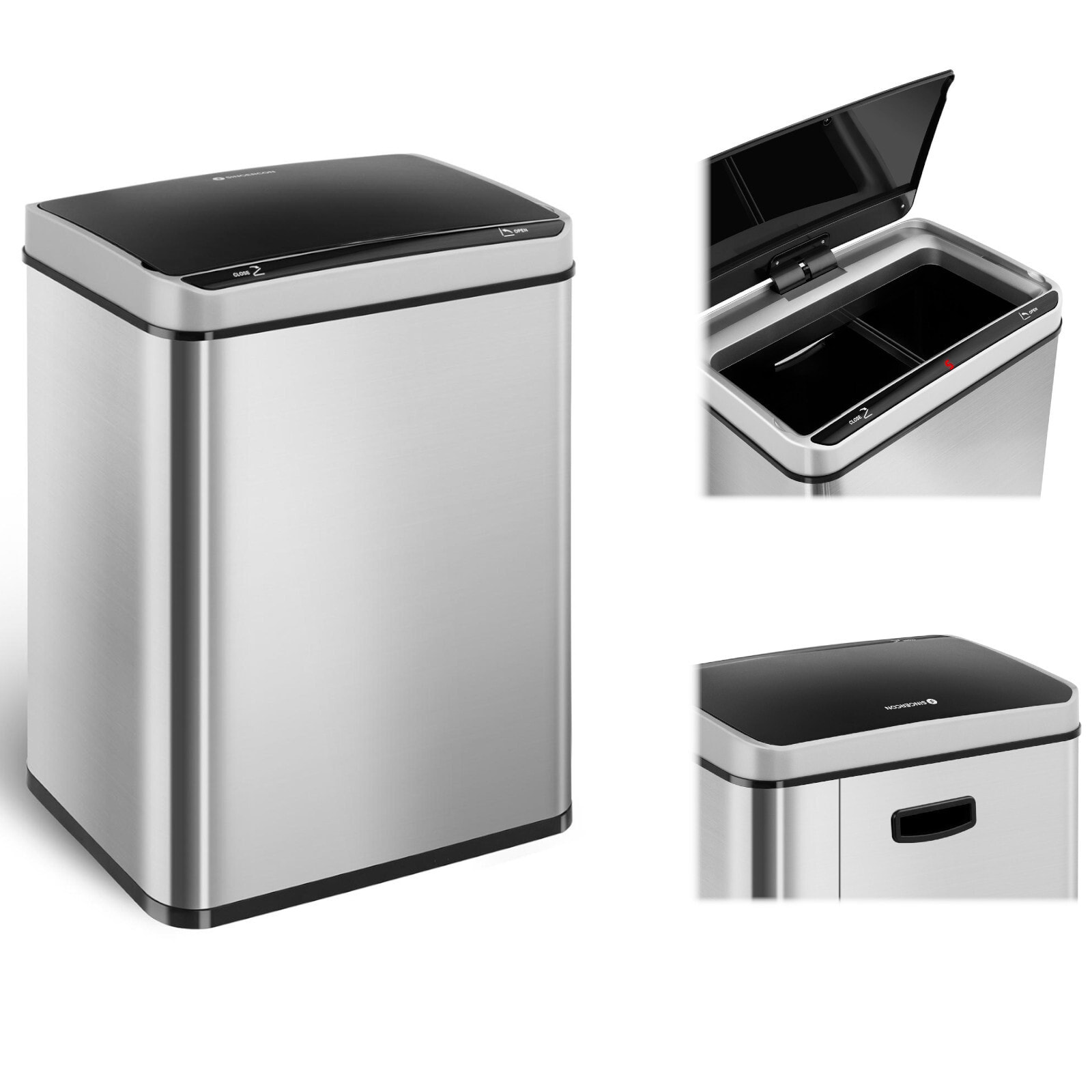 Automatic waste bin, waste bin, motion sensor, range 20 cm 50 L