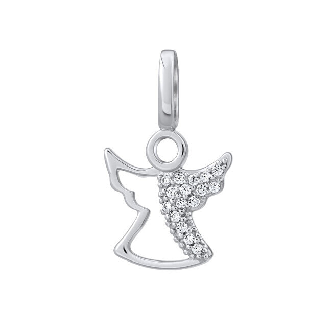 Glittering silver Angel pendant with zircons Iris FW9292