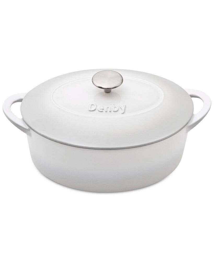 Denby natural Canvas Cast Iron 4.5 Qt. Oval Covered Casserole