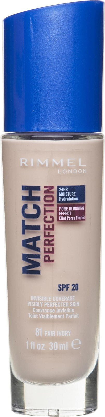 Rimmel Match Perfection Spf20 No.81 Fair Ivory Тональный крем с эффектом мягкого фокуса 30 мл