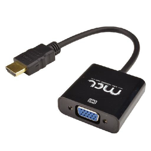 MCL CG-287C - HDMI Type A (Standard) - VGA (D-Sub) + 3.5mm - Male - Female - 1600 x 1200 pixels - Black