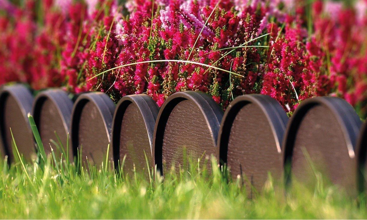 Palisada ogrodowa, obrzeże 10m, brąz (IKRA-R222)