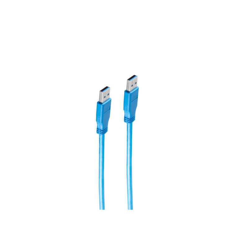 ShiverPeaks SHVP BS77035-1 - USB 3.0 Kabel A Stecker auf Stecker blau 5 m - Cable - Digital