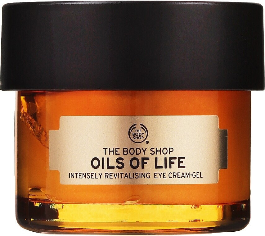 Revitalisierende Augencreme für reife Haut mit Samenölen - The Body Shop Oils of Life Eye Cream-Gel