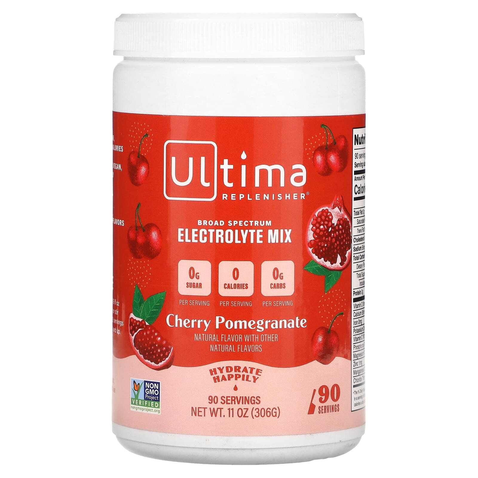 Ултима Хэлс Продуктс, Ultima Replenisher Electrolyte Powder, Cherry Pomegranate, 90 servings Net Wt 10.8 oz (306 g) (Товар снят с продажи) 