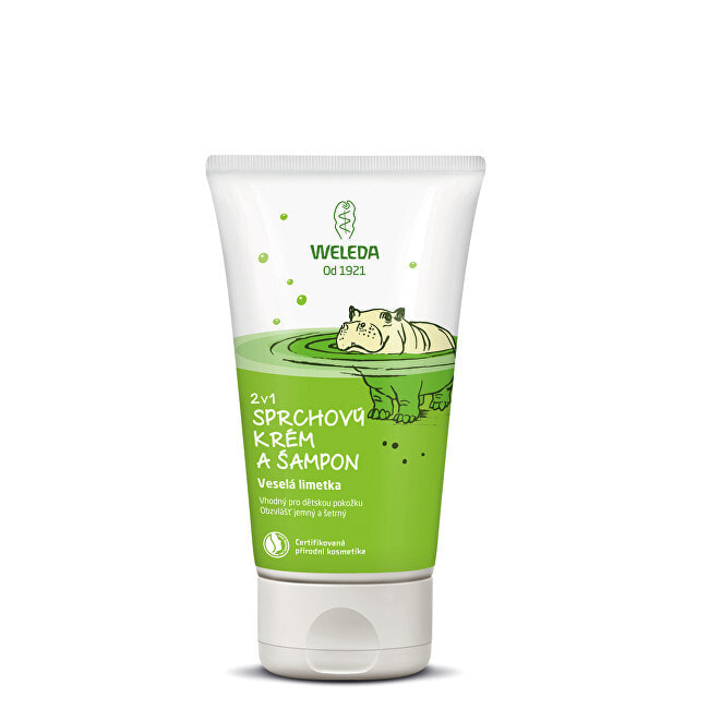 Weleda  Kids Happy Limе Shower Cream & Shampoo Детский крем для душа и шампунь с ароматом лайма  150 мл