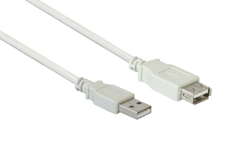 Alcasa USB 2.0 AM/AF 1m USB кабель USB A Белый 2511-OF1