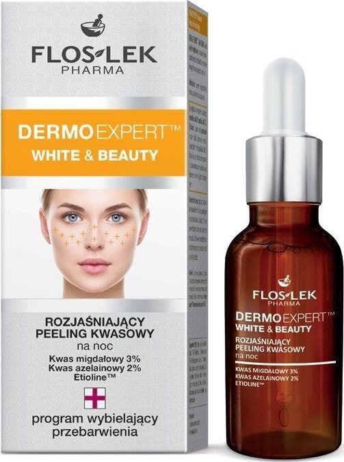 Floslek Dermo Expert White & Beauty Facial Peeling Осветляющий кислотный скраб для лица 30 мл