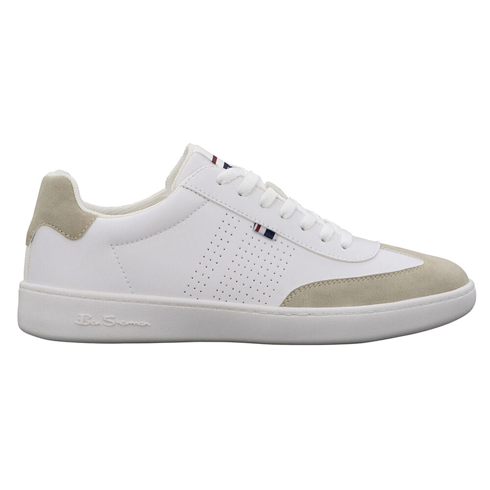 Ben Sherman Glasgow Lace Up Mens White Casual Shoes BSMGLASV-1674