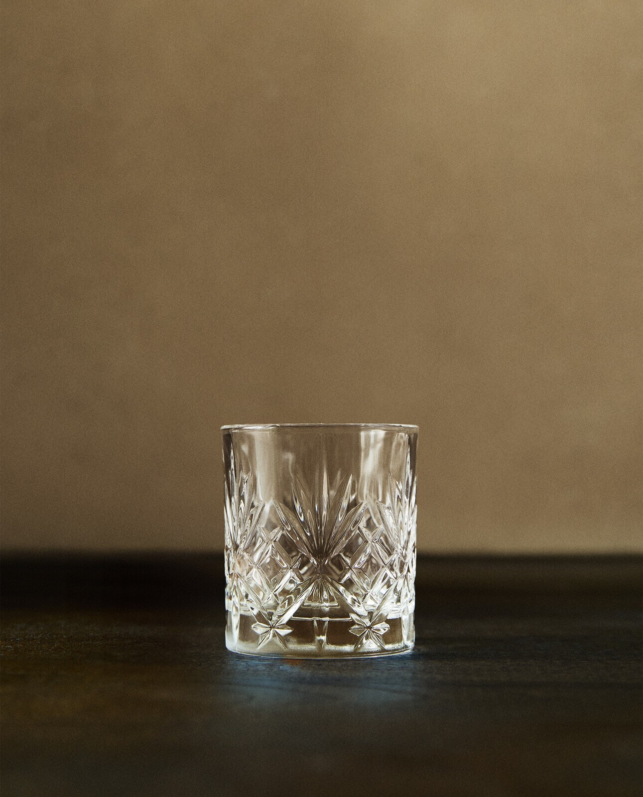 Engraved crystalline shot glass