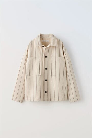 Striped varsity overshirt