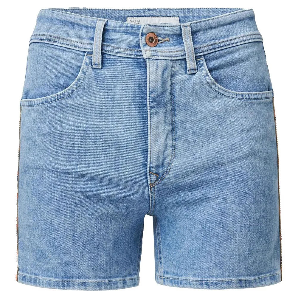 SALSA JEANS Glamour Side Ribbon Detail Denim Shorts