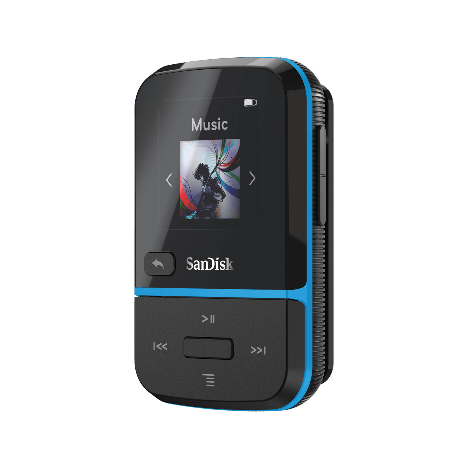 SanDisk Clip Sport Go - MP3 player - 32 GB - TFT - USB 2.0 - FM radio - Blue
