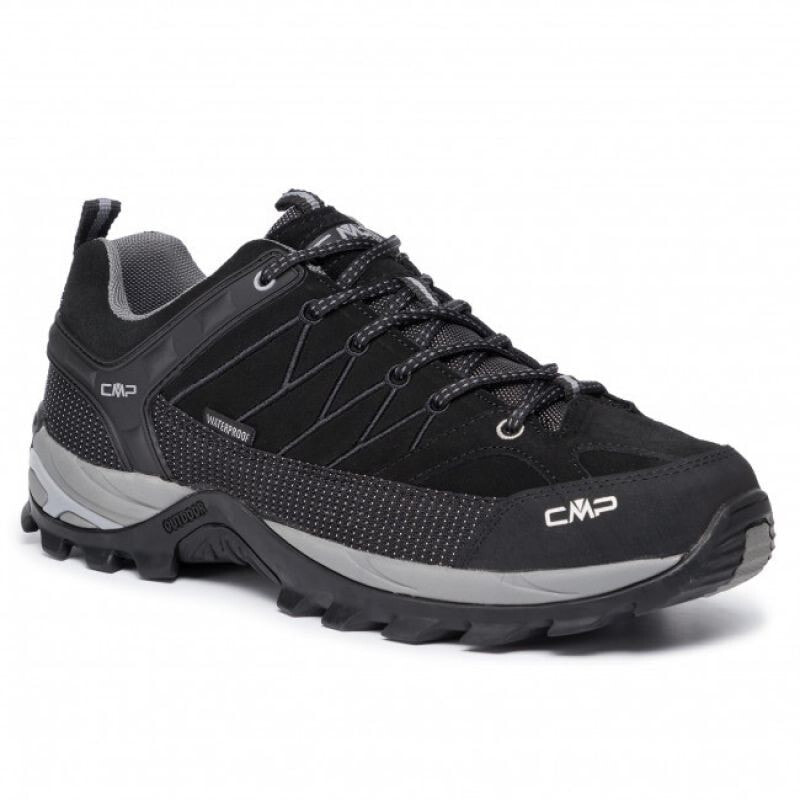 Мужские кроссовки спортивные треккинговые черные кожаные замшевые низкие демисезонные Inny CMP Rigel Low M 3Q13247-73UC shoes