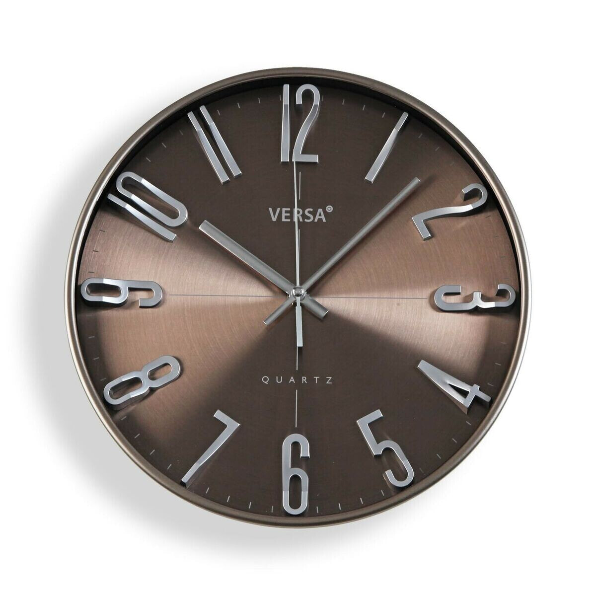 Wall Clock Versa Silver Plastic Quartz 4,3 x 30 x 30 cm